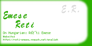 emese reti business card